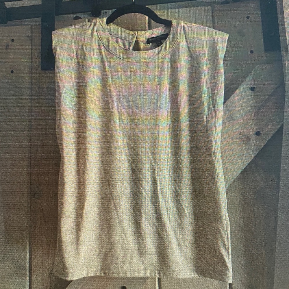 Sleeveless Crewneck Women's Top - Neutral Beige